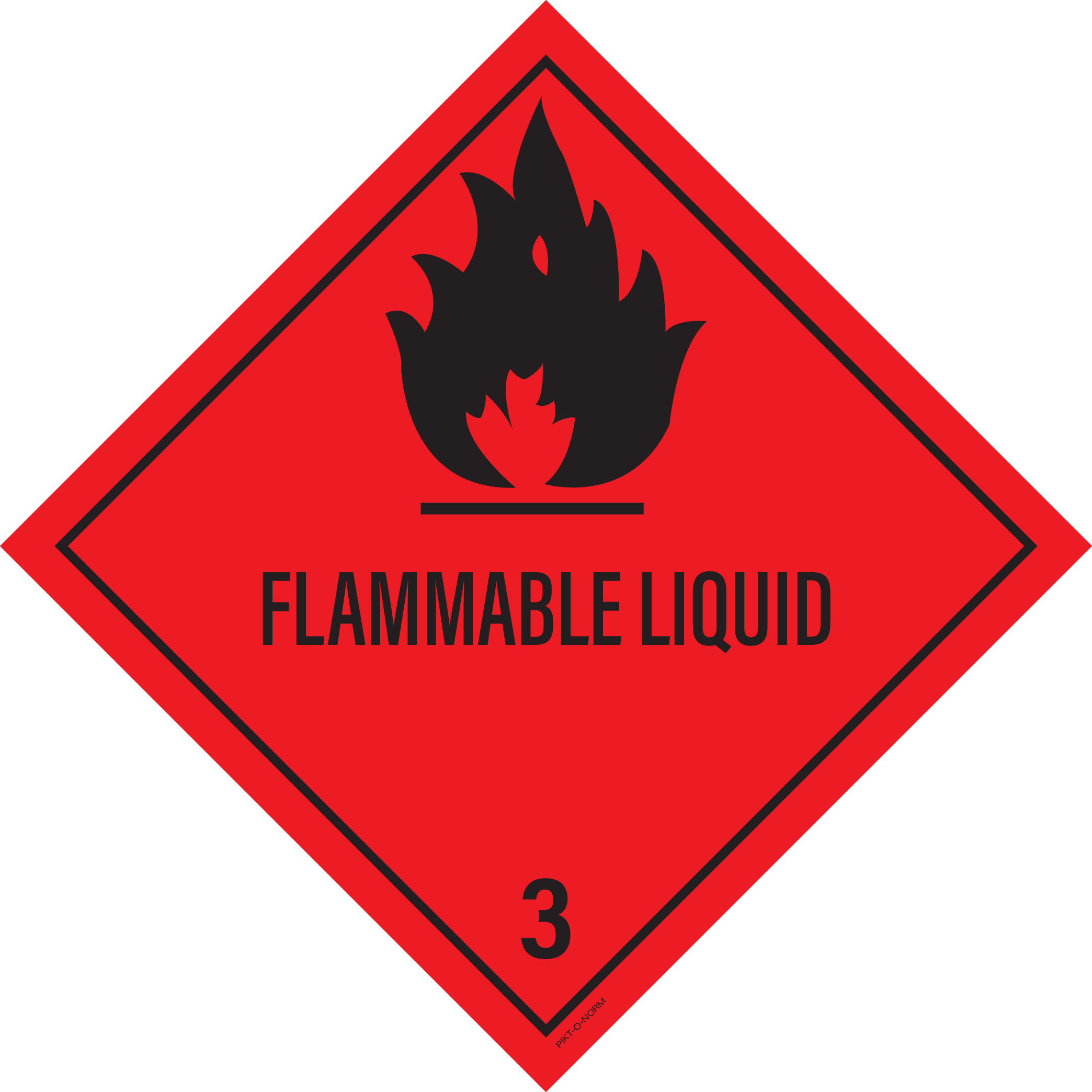 FLAMMABLE LIQUID. ADR KLASSE 3