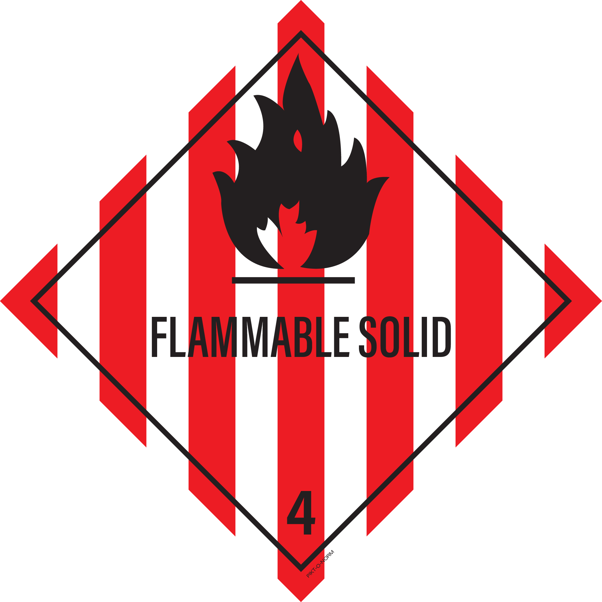 FLAMMABLE SOLID. ADR KLASSE 4.1