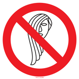 VERBODEN TE BETREDEN MET LANG HAAR