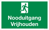 NOODUITGANG VRIJHOUDEN
