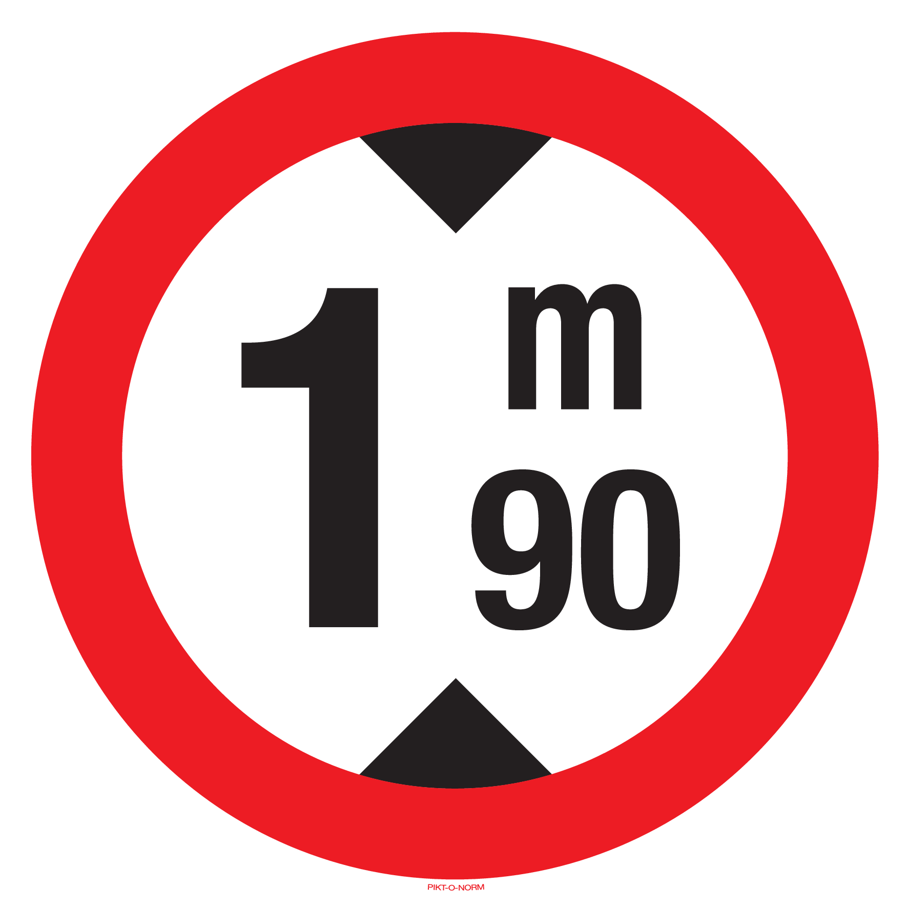 MAXIMUM HOOGTE: 1M90