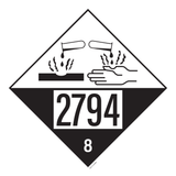 IMO 8.0. CORROSIF UN 2794