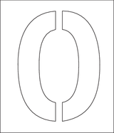 POCHOIR EN PVC 1MM, HAUTEUR 50MM,