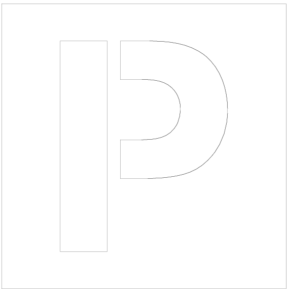 POCHOIR DIBOND 2MM, HAUTEUR 100MM