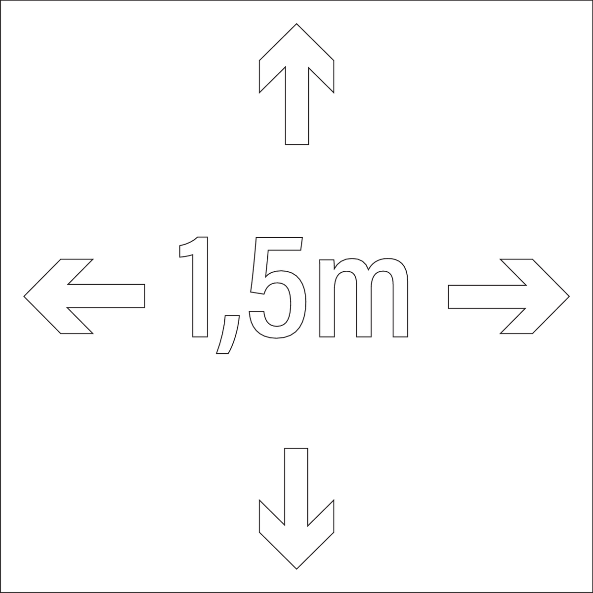 POCHOIR SOCIAL DISTANCING 1.5m