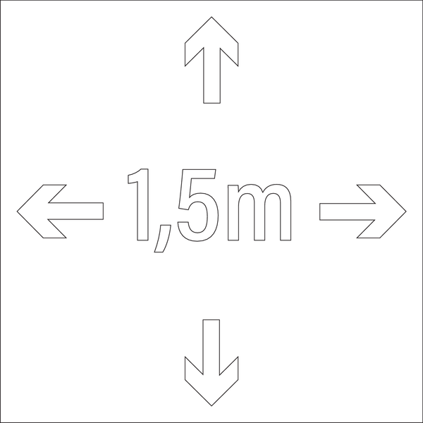 SJABLOON SOCIAL DISTANCING 1.5m