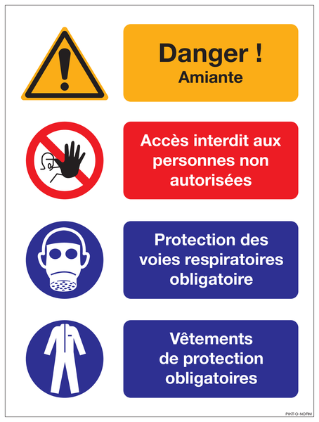 DANGER AMIANTE. ACCES INTERDIT AUX...