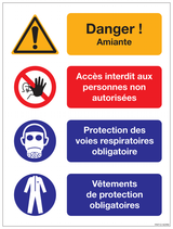 DANGER AMIANTE. ACCES INTERDIT AUX...