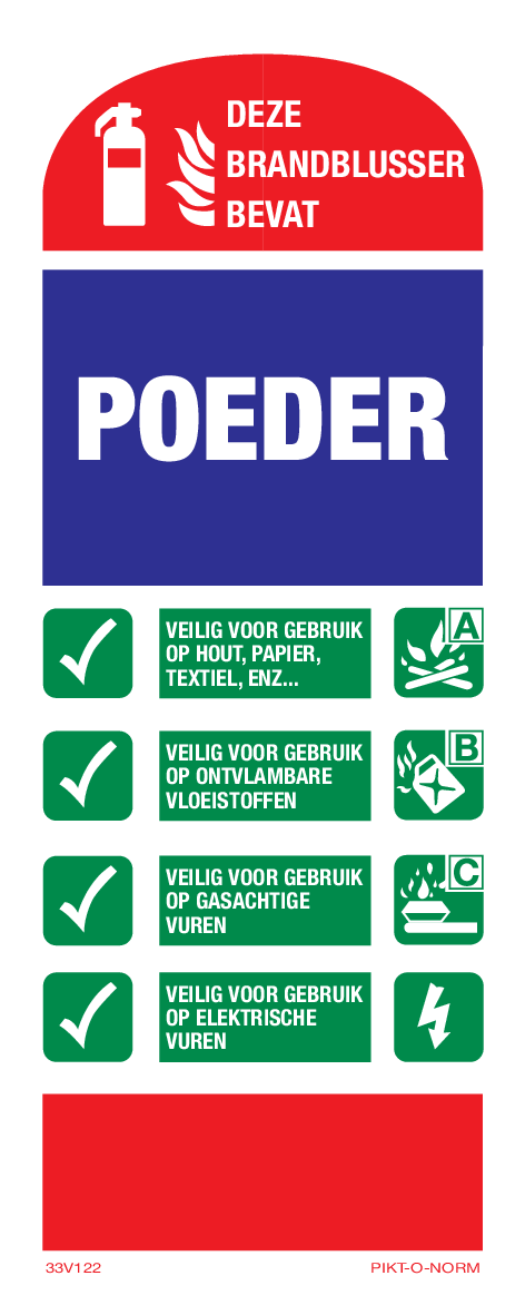 DEZE BRANDBLUSSER BEVAT POEDER - NEDERL.