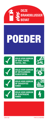 DEZE BRANDBLUSSER BEVAT POEDER - NEDERL.