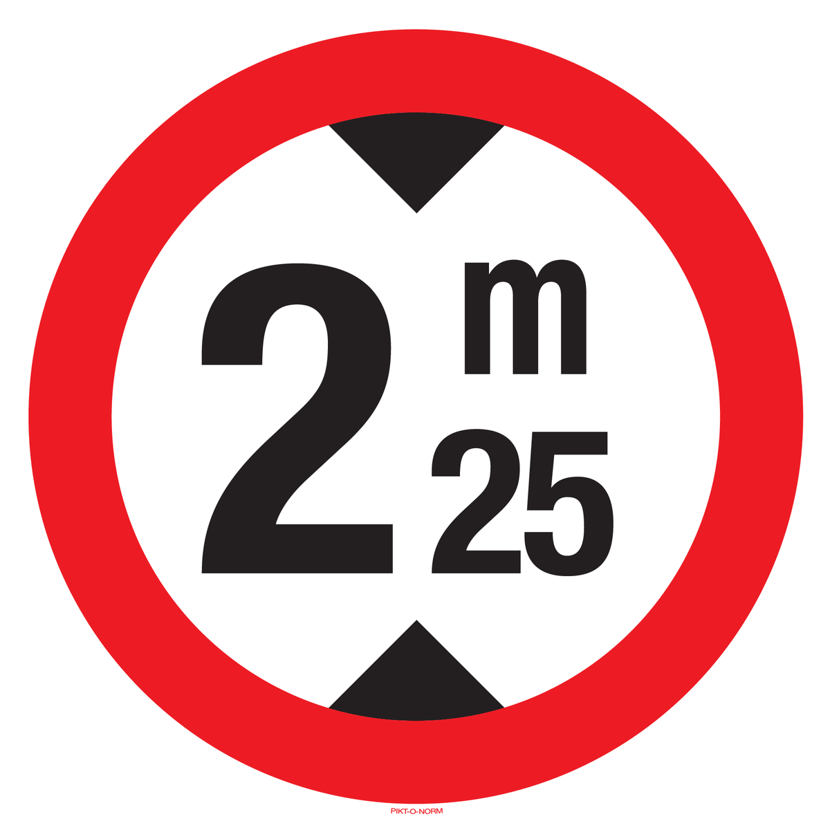 MAXIMUM HOOGTE: 2M25