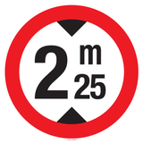 MAXIMUM HOOGTE: 2M25