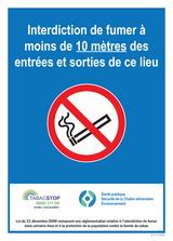 INTERDIT DE FUMER À MOINS DE 10 MÈTRES
