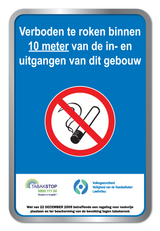 VERBODEN TE ROKEN BINNEN 10 METER...