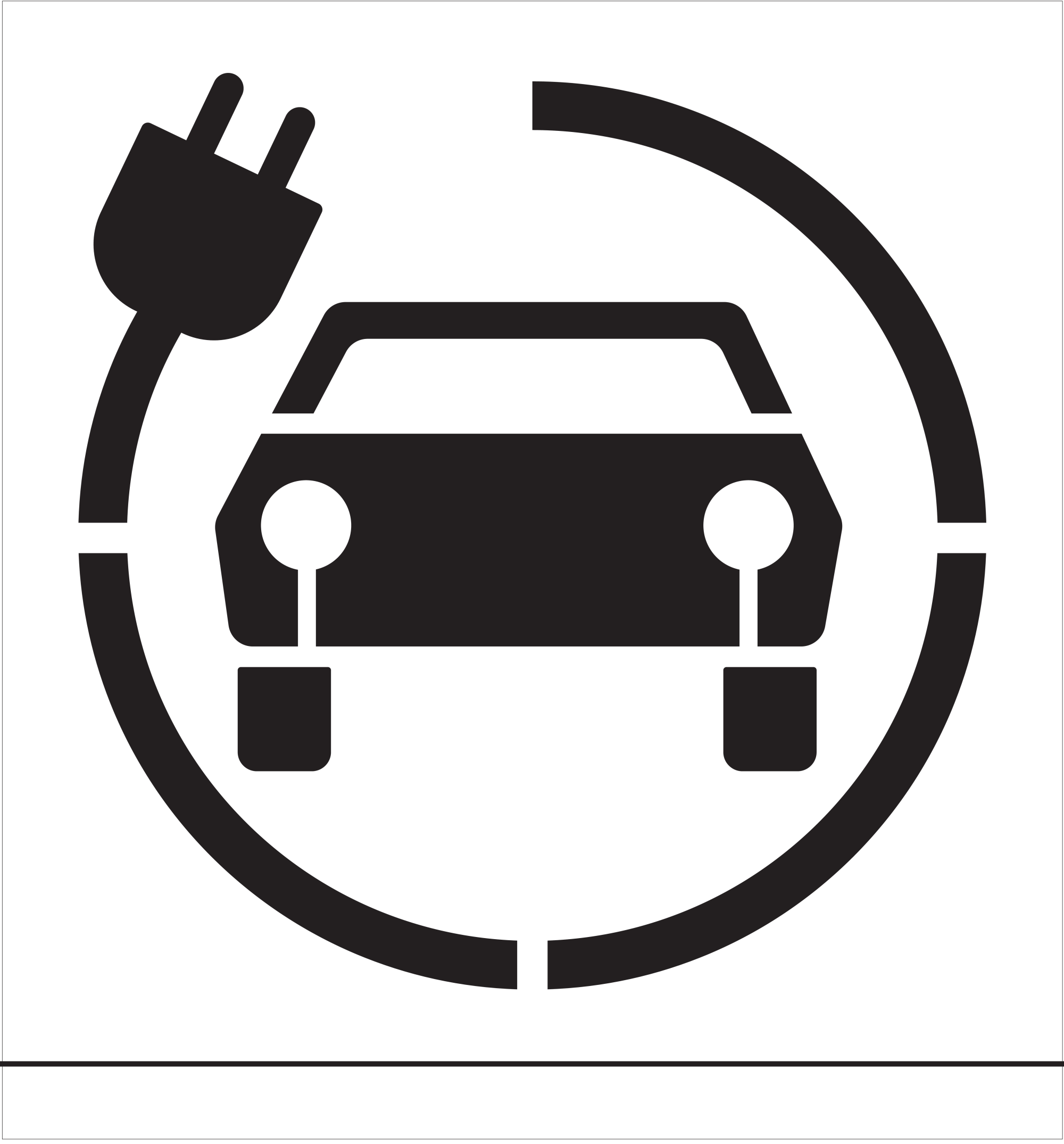 POCHOIR, POINT CHARGE VÉHICULES ELECTR.