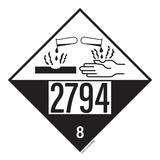 IMO 8.0. CORROSIF UN 2794