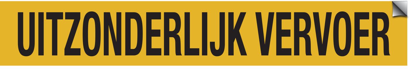UITZONDERLIJK VERVOER