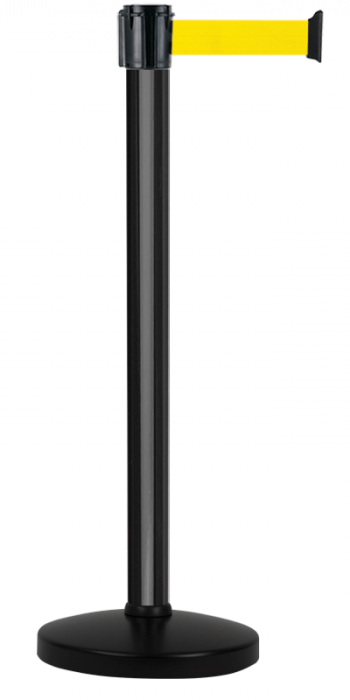 POTEAU AVEC RUBAN 5M JAUNE