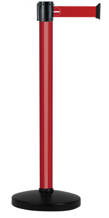 POTEAU AVEC RUBAN 5M "ACCES INTERDIT"