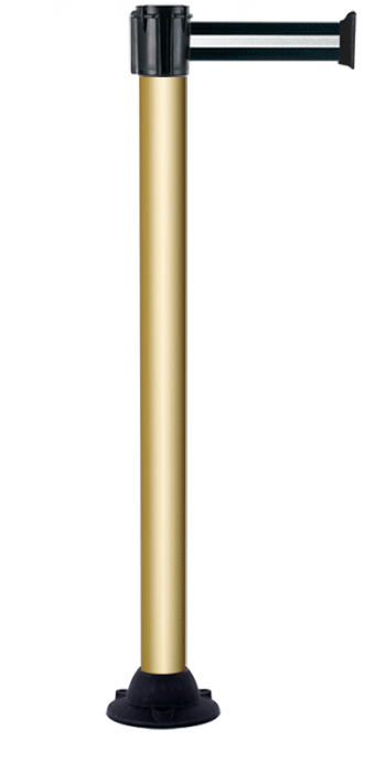 POTEAUX AVEC RUBAN 5M NOIR/ARGENT