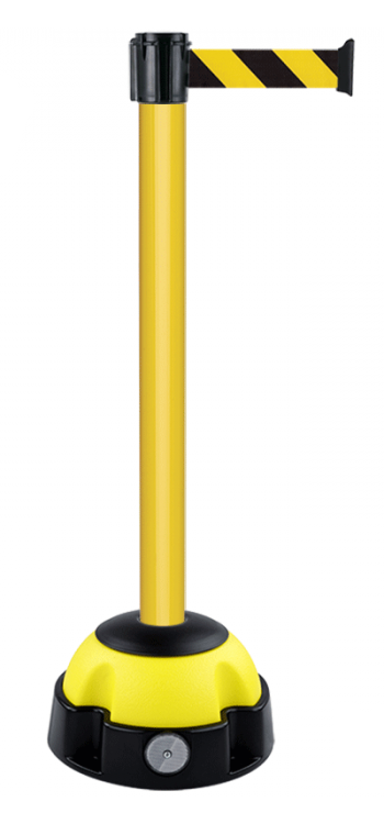 POTEAUX AVEC SOCLE À LESTER JAUNE/NOIR