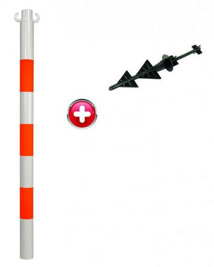 POTEAU DE CHANTIER AVEC POINTE EN METAL