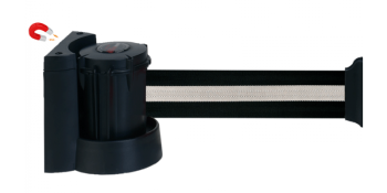 SANGLE ÉTIRABLE ARGENT-NOIR, MAGNETIQUE