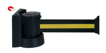 SANGLE ÉTIRABLE JAUNE-NOIR, MAGNETIQUE