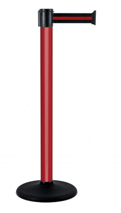 POTEAUX AVEC RUBAN 5M NOIR/ROUGE