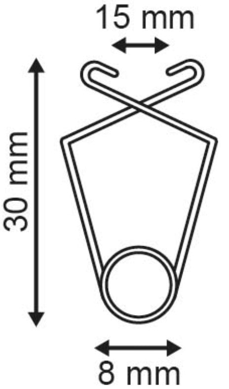 PLAFONDKLEM 15x30 MM VOOR SYSTEEMPLAFOND