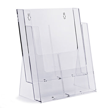 BROCHUREHOUDER TAFEL/MUUR 1/3 A4-4 VAK