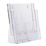 BROCHUREHOUDER TAFEL/MUUR 1/3 A4-4 VAK