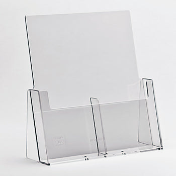 BROCHUREHOUDER TAFEL 2 VAKKEN 1/3 A4