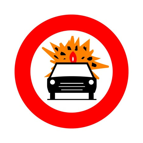 C24b VERBODEN VOERTUIG GEVAARL.GOEDEREN