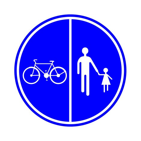 D9a GERESERVEERD VOETGANGERS & FIETSERS