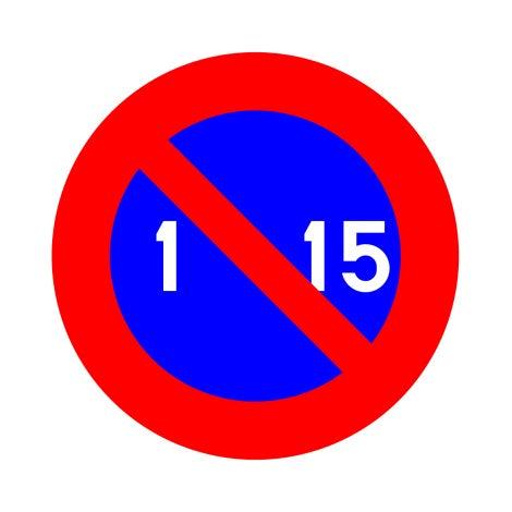E5 PARKEERVERBOD VAN 1ste TOT 15de MAAND