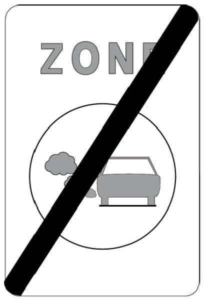 F118 FIN D'UNE ZONE DE BASSES EMISSIONS