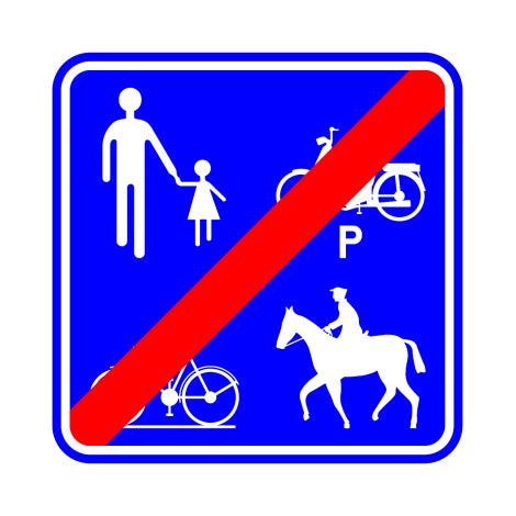 F101a EINDE VOORBEHOUDEN VOETGANGERS...
