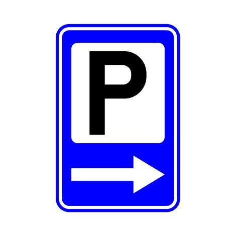 F59 AANKONDIGING PARKING MET PIJL RECHTS