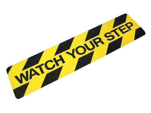 TEGEL ANTISLIP MET "WATCH YOUR STEP"