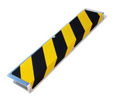 ALUMINIUM ANTISLIP TRAPNEUS GEEL/ZWART