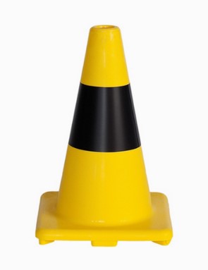 CÔNES DE SIGNALISATION JAUNE/NOIR