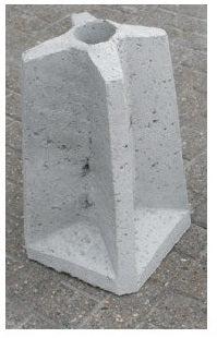 BETONVOETEN VOOR PALEN DIAM.51 & 76mm