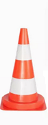 CÔNE DE SIGNALISATION PVC ORANGE/BLANC