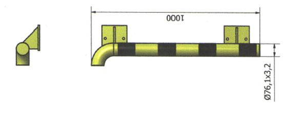 CRASH STOP MODULAIRE WANDBESCHERMING