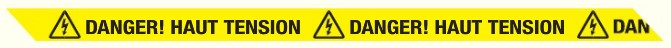 RUBAN DE BALISAGE, DANGER! HAUT TENSION