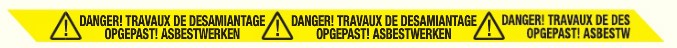 RUBAN DE BALISAGE, DANGER! TRAVAUX...