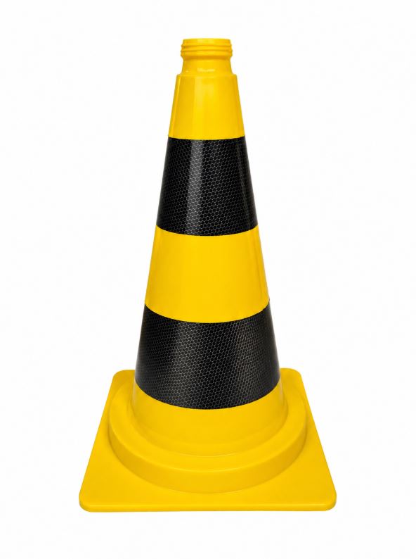 VERKEERSKEGELS GEEL/ZWART