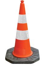 VERKEERSKEGEL HDPE ROOD/WIT KLASSE I