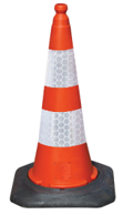 VERKEERSKEGEL HDPE ROOD/WIT KLASSE I